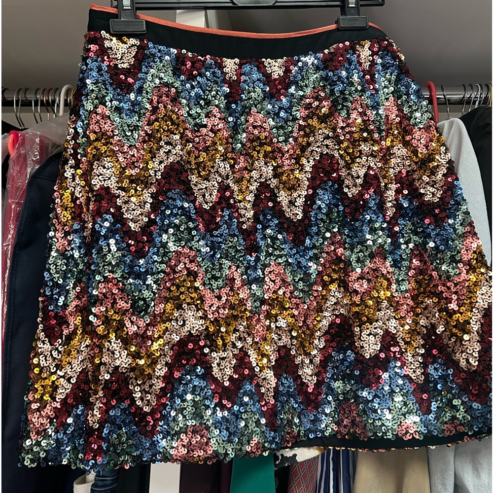 Maeve Anthropologie Multicolor Zig Zag Mini
